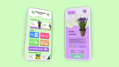 Garden Store Mobile App [Idea Generator] 2d app design typography ui