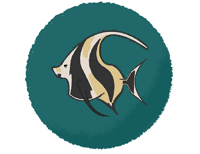 Moorish idol design fish fishes illustration illustrator marine moorish idol ocean vector