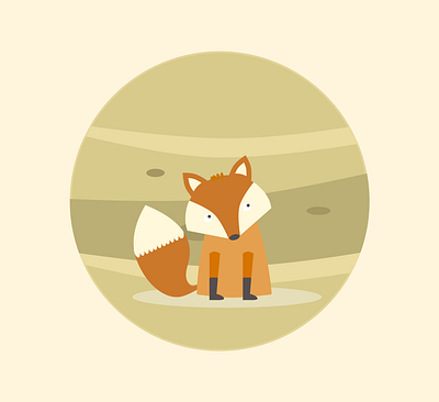 A Lonely Fox animal fox illustration illustration vector