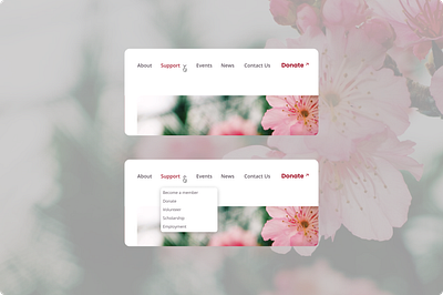 DailyUI #027 - Dropdown cherryblossom dailyui dailyuichallenge day27 design dribbble dropdown figma flower pink simplicity ui uidesign ux vector