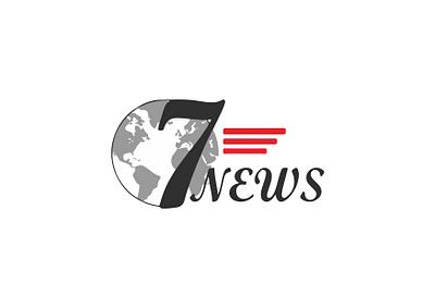 7th News Logo graphic design logo design