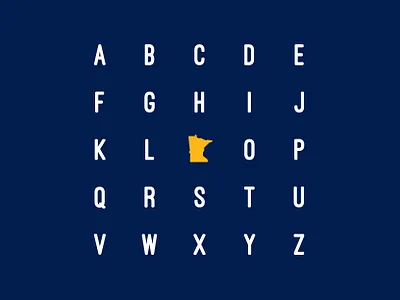 MN Alphabet creative design illustration minnesota typography