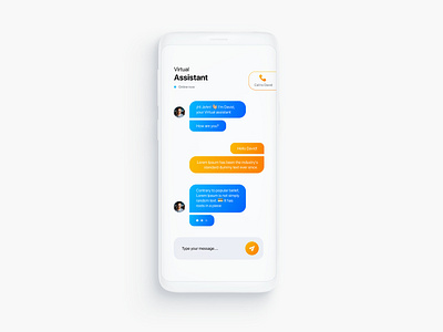 Chat assistant app app design assistant chat concept design light mode ui ui design ux design