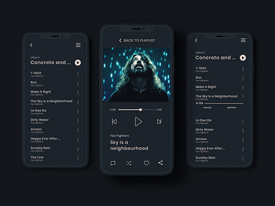 Daily UI Challenge - Day009 daily ui dailyui dark ui minimal music music player