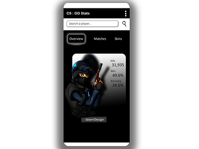 Counter Strike Stats adobe photoshop app appdesign design logo photoshop photoshoptools software developer ui web
