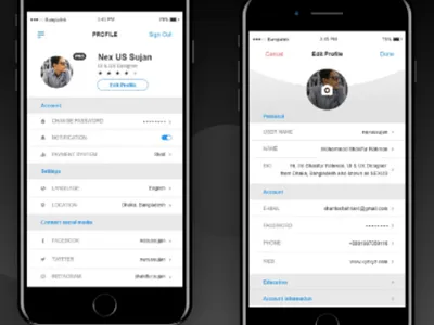 Setting UI Design dailyui sesign settings ui