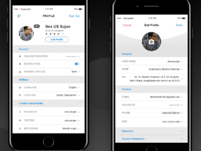 Setting UI Design dailyui sesign settings ui