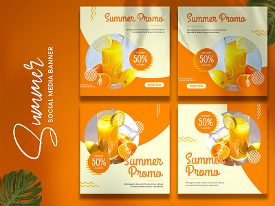 Drink Summer Promo Social Media Template drink instagram post template juice orange orange juice social media design social media pack social media templates socialmedia summer summer flyer summer party summertime template templates