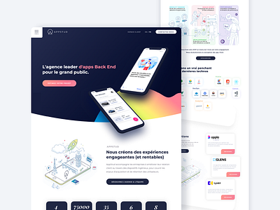 AppStud Homepage appstud ergonomy homepage illustration mobile app mobile application redesign ui ux