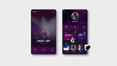 #DailyUI #006 - User Profile Page app design graphicdesign minimal music music app ui ui design uiux ux