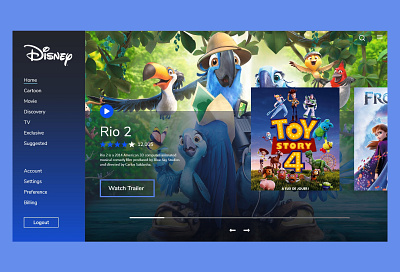 Disney + Home design dribbble homepage ui uidesign uiuxdesign adobexd uiux uiuxdesign uiuxdesigner ux websitedesign