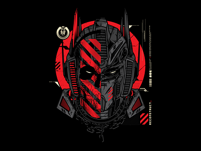 Hydro74 Collaboration clothing collaboration design gundam hydro74 illustration mech optimus prime skull tech transformer tshirt vector