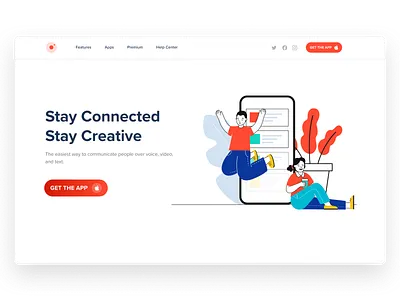 App landing page app app design branding chat chatapp clean design dribbble illustration ios ios app design landingpage minimal typography ui web website website concept website design