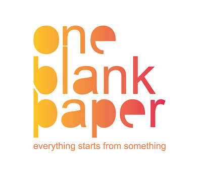 Logo - One Blank Paper adobe illustrator app design icon logo