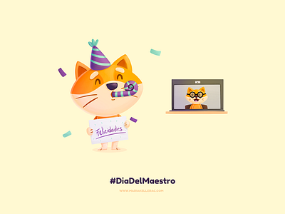 Dia del maestro cartoon character children cute hashtag illustration ilustracion kidlitart kids mexico procreate shiba social distance teacher