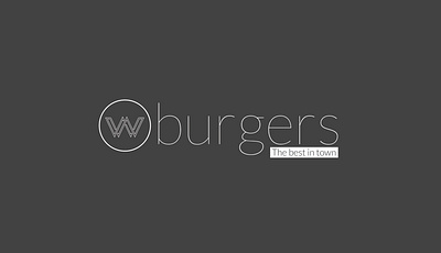 Logo - WW Burgers adobe illustrator branding design icon illustration illustrator logo typography