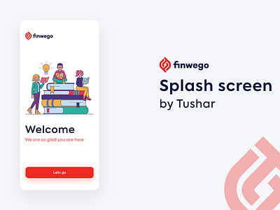 Splash screen app branding design flat illustration logo splashpage splashscreen type ui ux web