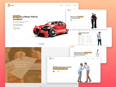 UI UX - Legal Helper - Multi Step Form Flow best app best form page car design form insurance landing page ui user experience user interface ux website