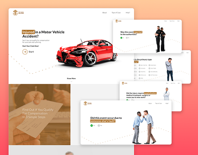 UI UX - Legal Helper - Multi Step Form Flow best app best form page car design form insurance landing page ui user experience user interface ux website