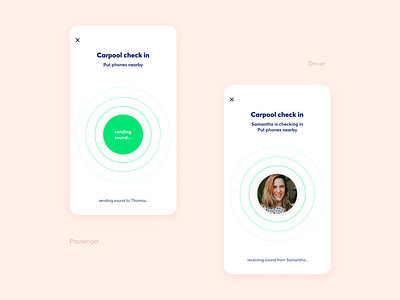 Ultrasound verification [Carpool App] app carpool carpooling design sound ui uidesign ux ux design