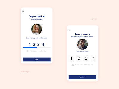 Code verification [Carpool App] app carpool carpooling design ui uidesign ux ux design