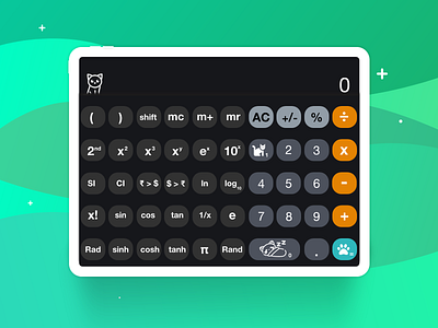 Cats Calculator Design adobexd app cats dailyui design figma illustration ipad landscape minimal phone app ui