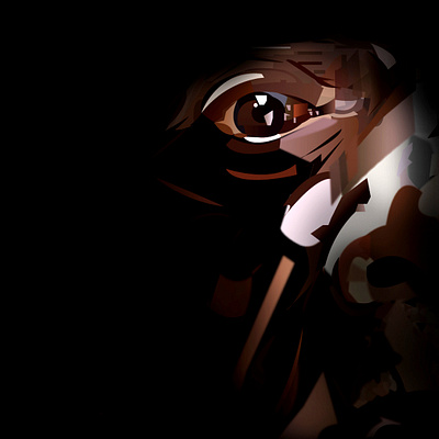 There's a story in his eyes illustration