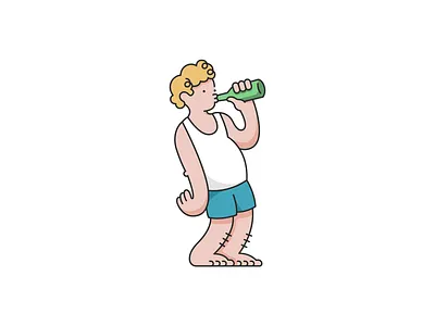 Sippin 2d character color dribbble graphic design illustration new recent vector