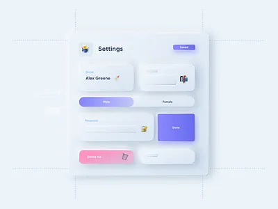 Neomorphismic Settings | Concept 2020 trend clean design trend figma illustration interface ios neomorphism neumorphism product skeumorphism skeuo skeuomorph smart smart app soft ui trendy trendy design ui