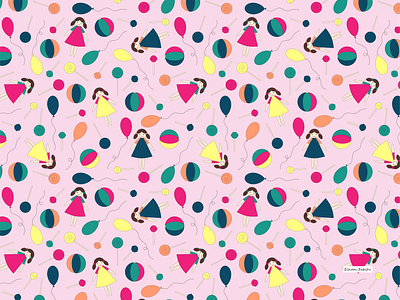 Pattern design with childhood theme illustration pattern pattern a day pattern art pattern design patterns print design surface pattern textile design textile pattern