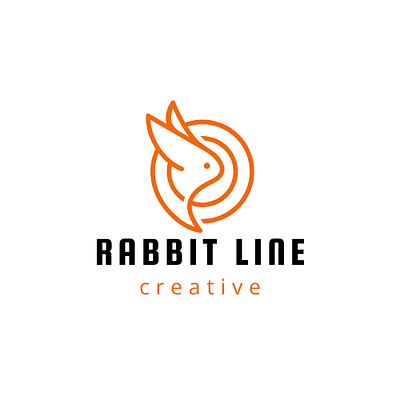 Rabbit graphic design logo vector