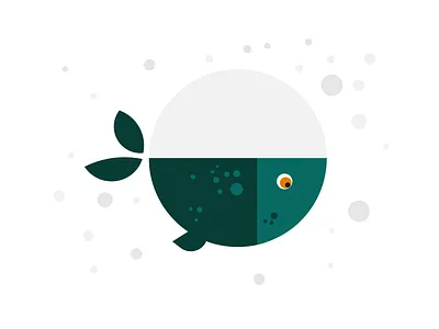 Bubble Wubble Whale art blue bubble clean colors creative cute design dribbble flat graphic illustration illustrator rebound stars vector whale