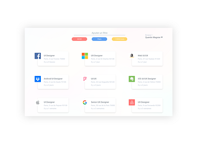 DAY 050 - JOB LISTING app branding design flat illustrator minimal ui ux vector web