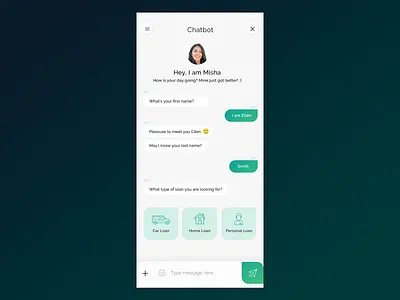 Chatbot App UI app design branding chat app chatbot design flat ui ux