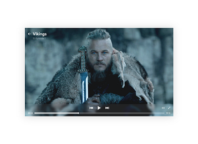 DAY 057 - VIDEO PLAYER animation branding design flat minimal typography ui ux vector web