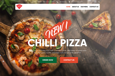 Caribic Pizza - Website Landing Page redesign agency website chilli design development illustration landing landingpage pixelperfect pizza redesign restaurant ui uiux webdesign website website concept website design website development