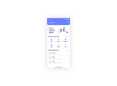 DAY 062 - WORKOUT OF THE DAY app design flat illustration illustrator logo minimal ui ux vector