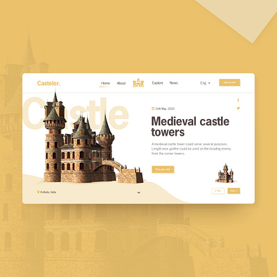 Casteler UI design concept. behance branding castle clean design designer designs logodesign minimal ui simple design typography ui designer ui inspiration uidesign uiux ux uxresearch uxui web development webdesign webdesigner