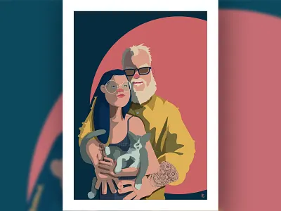 NICE COUPLE artprint cartoon character characterdesign comics couple cute draw illustration love portrait poster