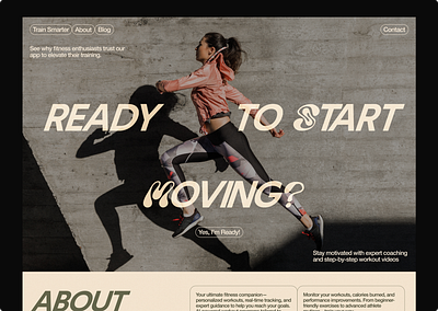 Train Smarter - Landing page landing sport web webdesign