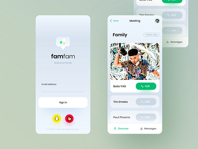 Famfam social adobe xd david ofiare interaction design mobile ui nigeria social app uiux web design