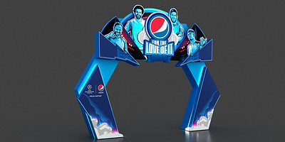 Pepsi UCL Gate 3dsmax adve advertising design event football gate pepsi pepsico ucl