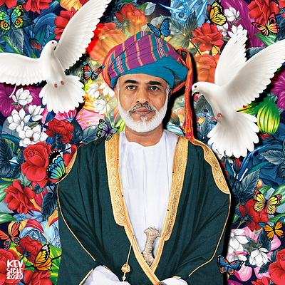 Sultan Qaboos Bin Said arab arabic art graphicdesign illustration king muslim oman