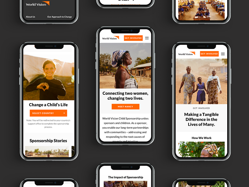 World Vision Mobile brand clean digital digitalart flat ios minimal mobile mobile ui nonprofit simple ui ux web website