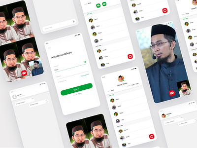 online islamic school clean flat home ios islamic mobile mobile app muslim online class online classes school school app ui ux video video call zoom