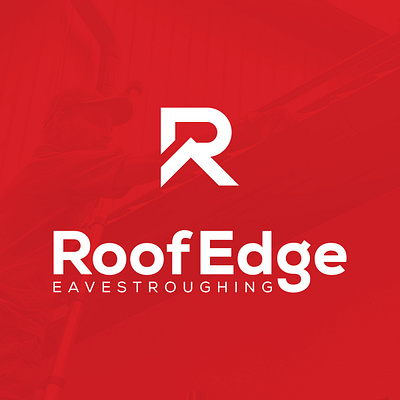 RoofEdge Eavestroughing brand brand design brand identity branding branding design clean design fresh design icon design logo logo design