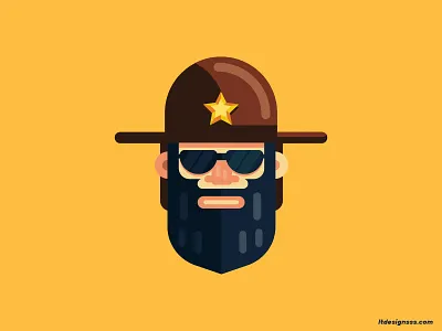 The Ranger art artist cartoon character cartoon illustration character cop flat art flat design flat design character illustration law logo mascot mascot logo officer ranger texas ranger