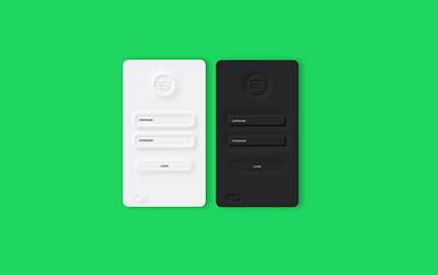 Neumorphism login (lightmode & darkmode) app darkmode design lightmode login neumorphism spotify ui ux