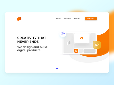 Mformatik | Website Design adobe xd adobexd flat landing page landing page design landing page ui landingpage landingpagedesign orange ui web web design webdesign website website design