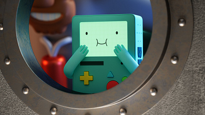 BMO say hello to your family - ver. 1 3d 3dvisualization adventure time bmo family fstorm tenderness